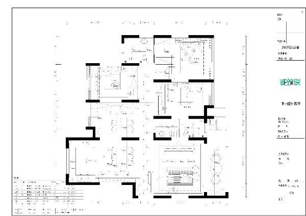 整套家装CAD施工图图纸，完成｜室内CAD培训课程作品